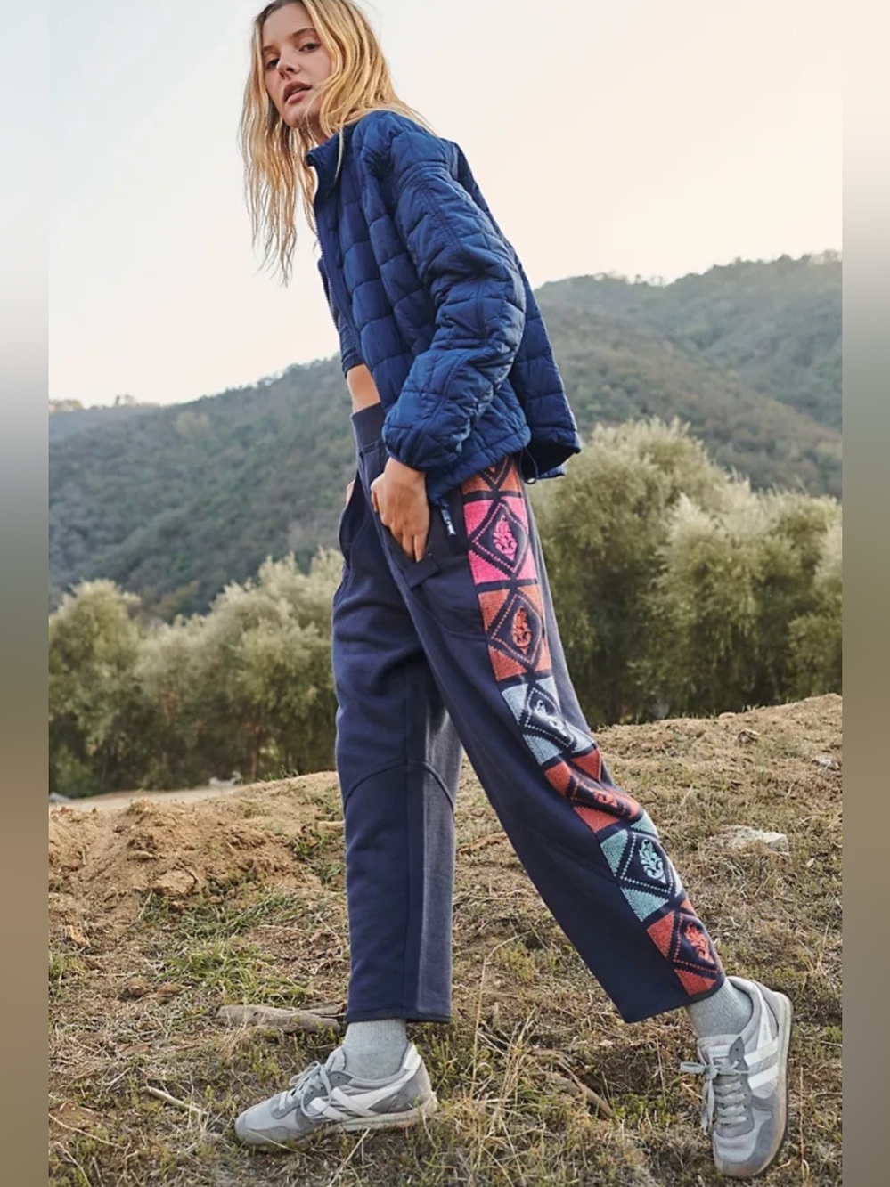 Free People Movement Team Spirit Pants Medium High Rise Buti Logo Ankle 64948334